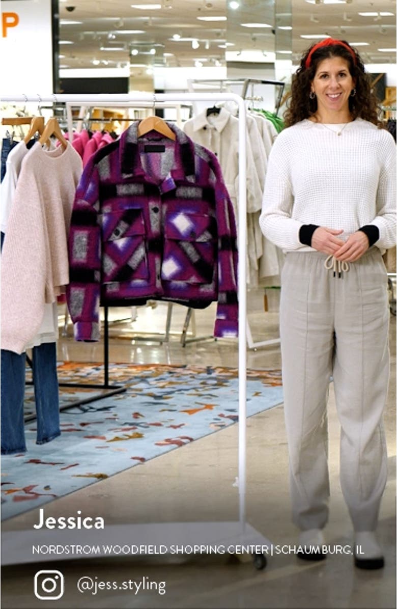 Plaid Crop Wool Blend Shacket, sales video thumbnail