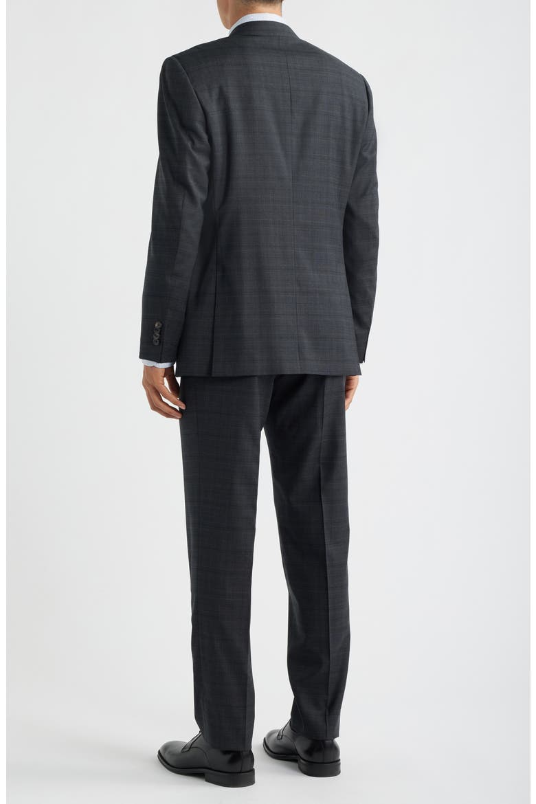 Siena Regular Fit Charcoal Grey Shadow Plaid Wool Suit, Alternate, color, CHARCOAL