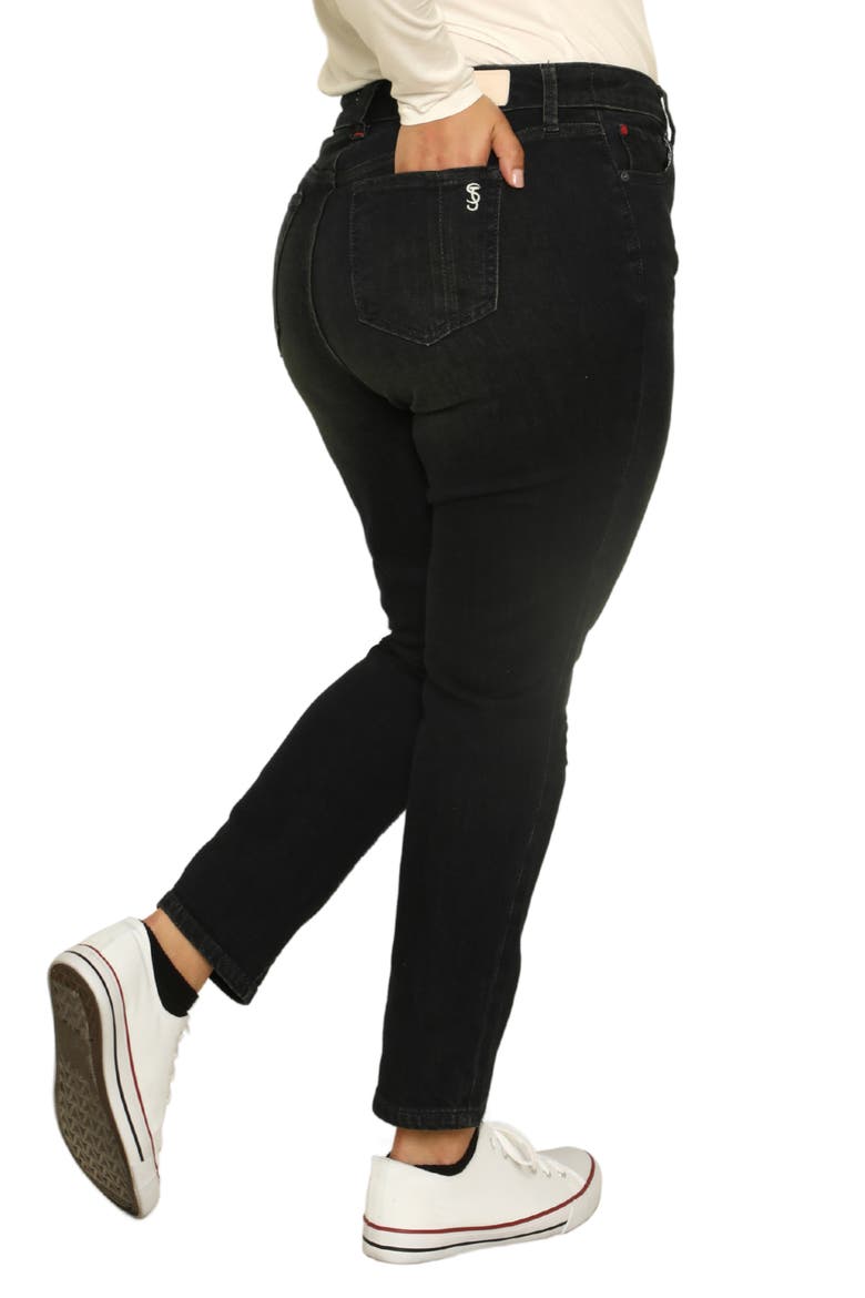 High Waist Ankle Straight Leg Jeans, Alternate, color, CLOVER
