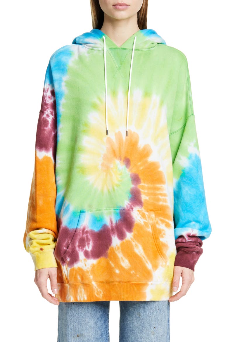 Tie Dye Rainbow Hoodie, Main, color, TIE DYE