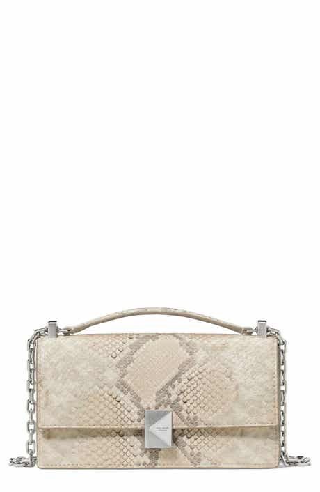 deco snakeskin embossed convertible leather crossbody bag