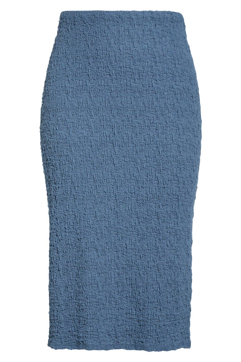 Crinkled Organic Cotton Blend Midi Skirt, Alternate, color, CLDSP