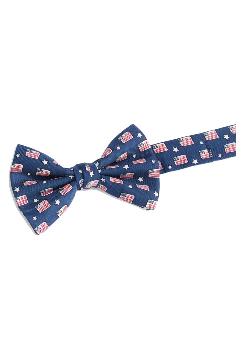 vineyard vines Kids' Flag Pre-Tied Bow Tie, Alternate, color, Navy