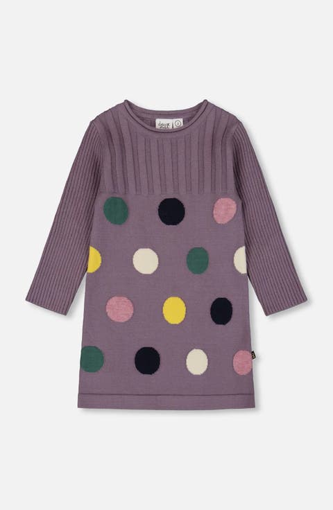 Jacquard Sweater Dress with Polka Dot (Baby)