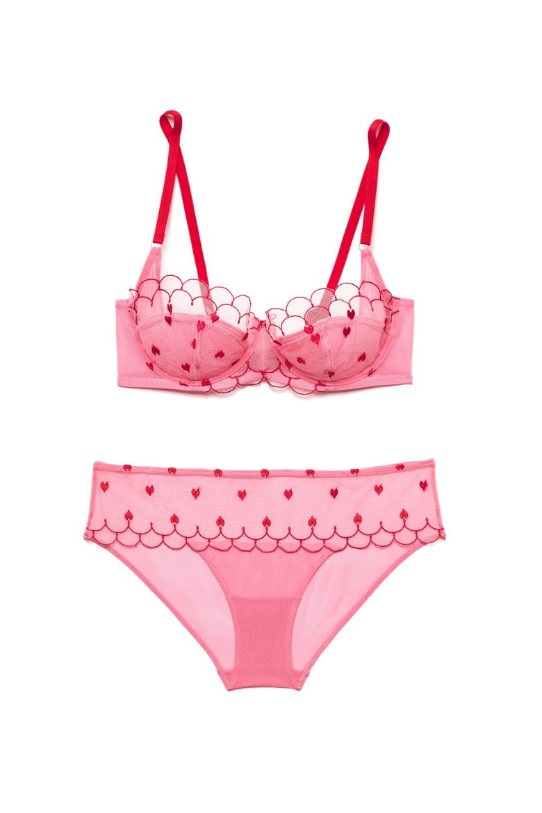 Bettie Contour Balconette Bra, Alternate, color, Medium pink
