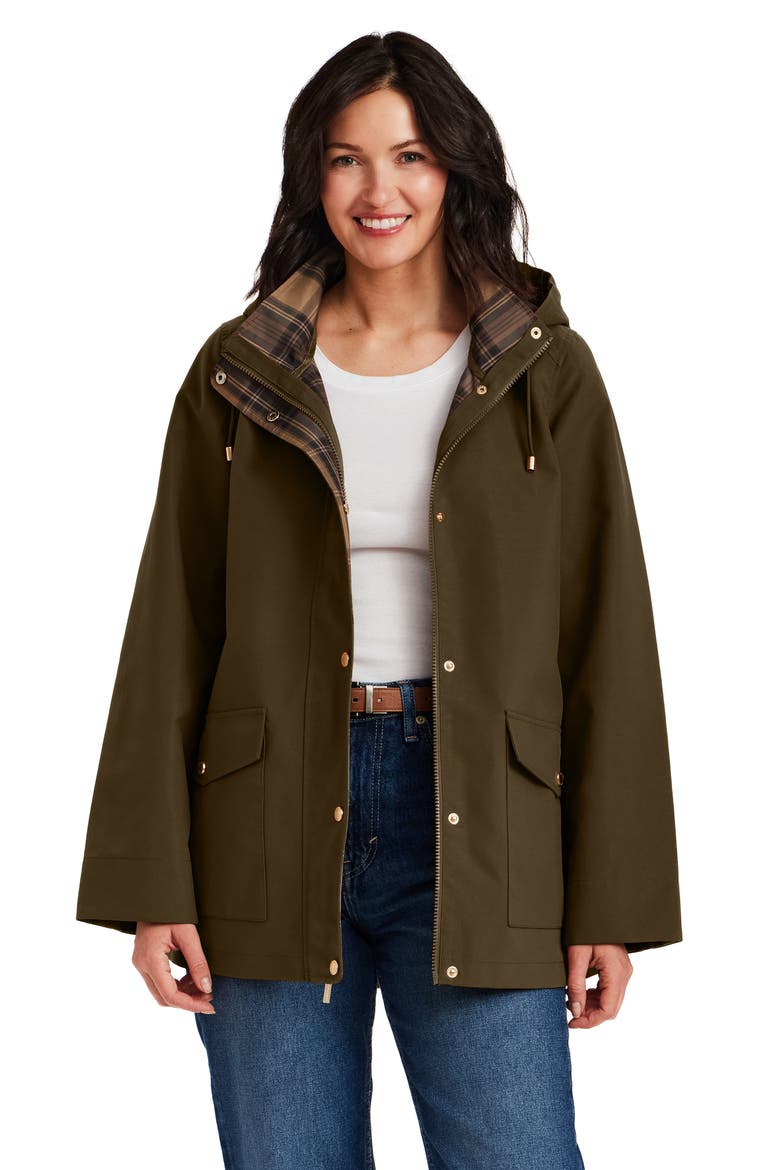 Water Resistant Rain Coat, Alternate, color, OLIVE
