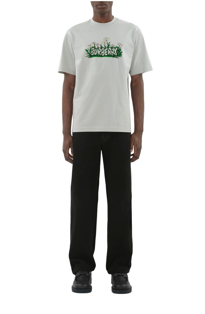 Burberry Daisy Logo Cotton T-shirt, Main, color, 