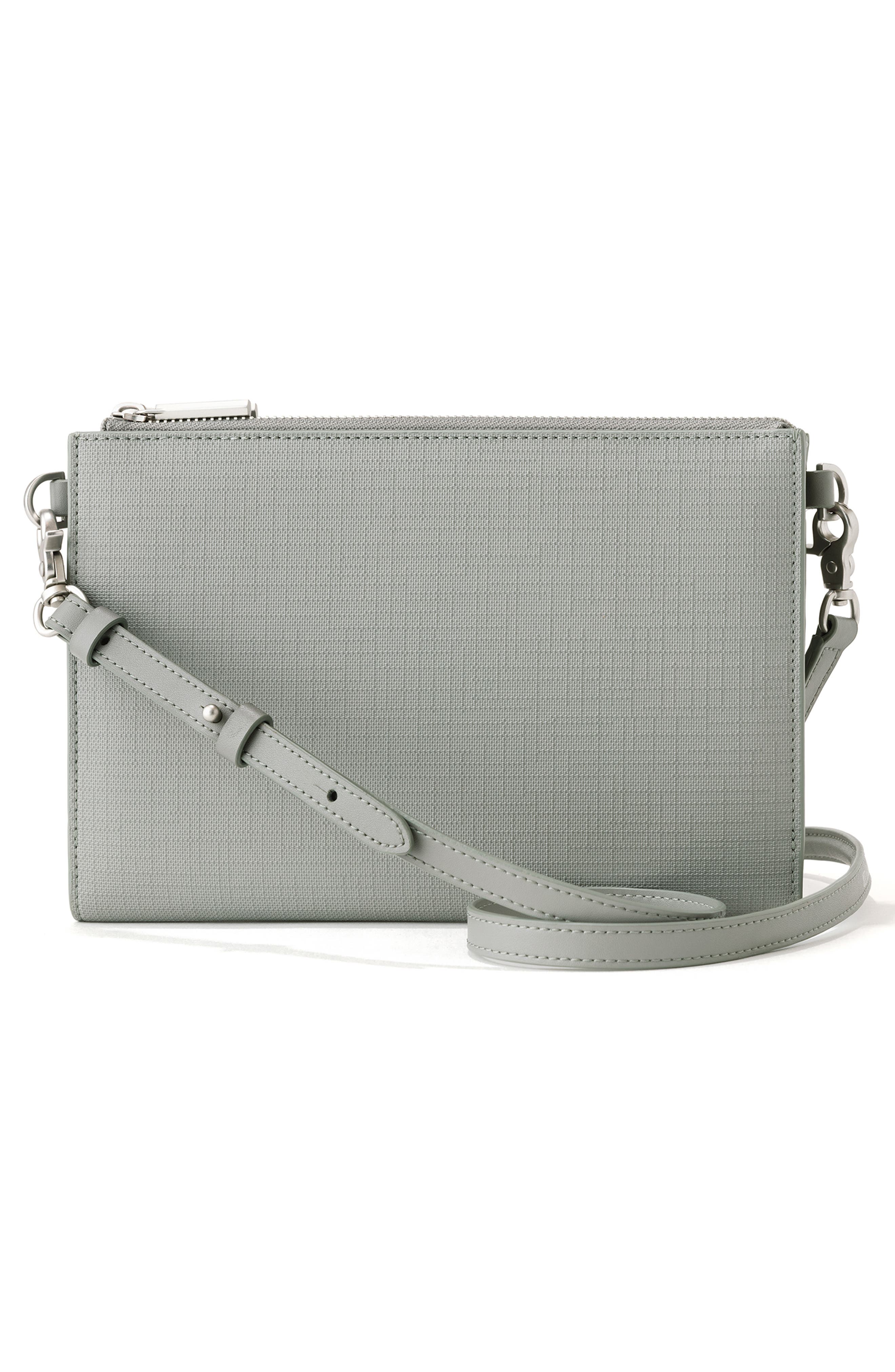 Essentials Coated Canvas Clutch/Wallet, Alternate, color, SAGE