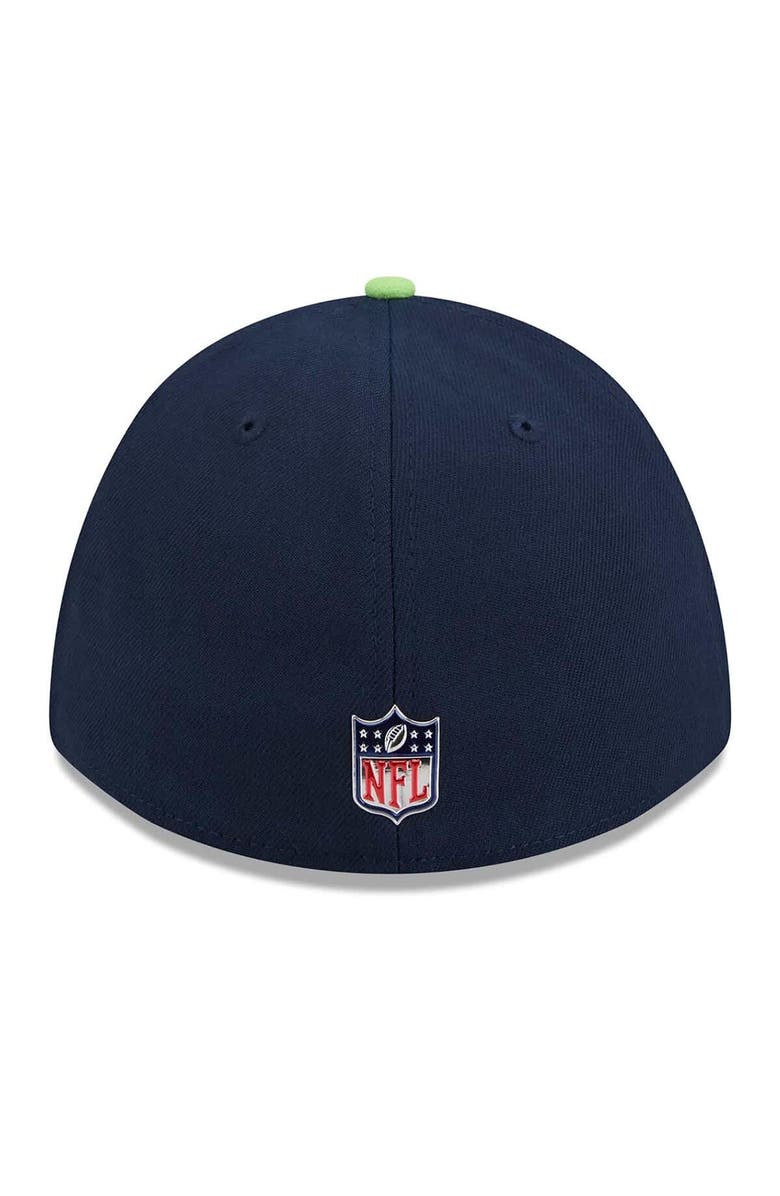 New Era Men's New Era  College Navy/Neon Green Seattle Seahawks 2026 NFL Draft 39THIRTY M-Crown Flex Hat, Alternate, color, College Navy