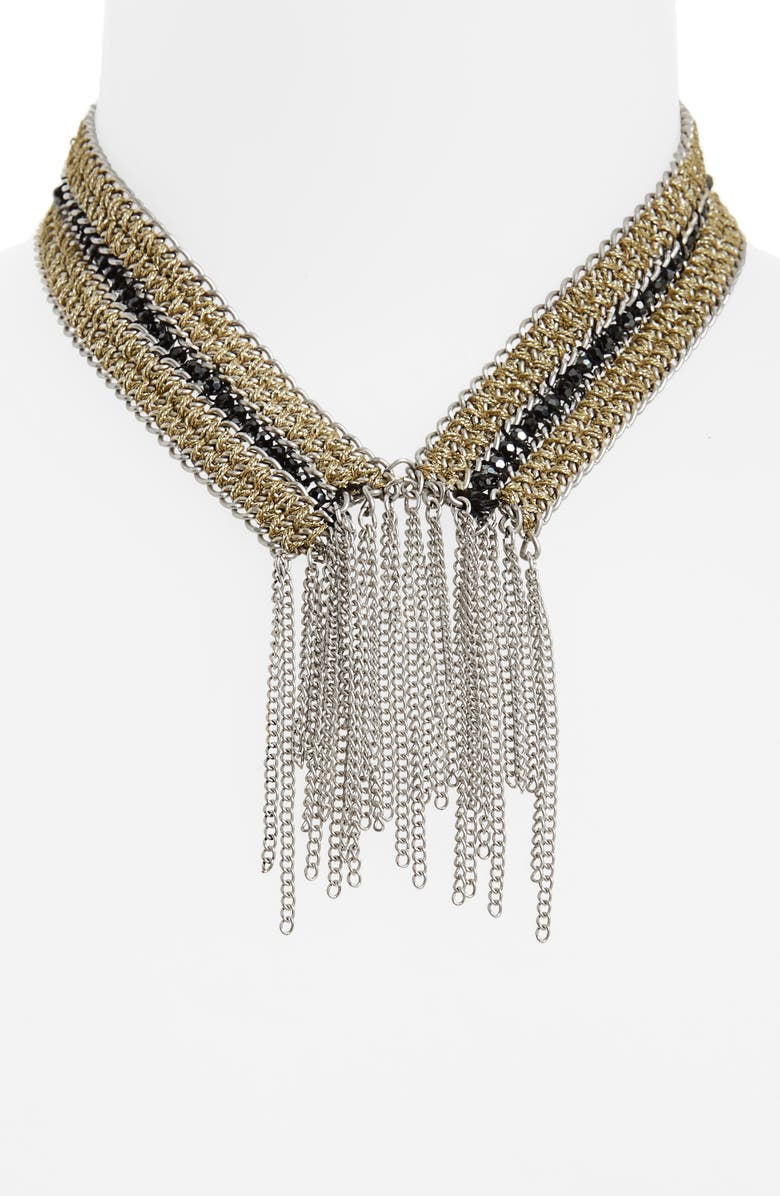 Treasure & Bond Fringe Collar Necklace, Main, color, 