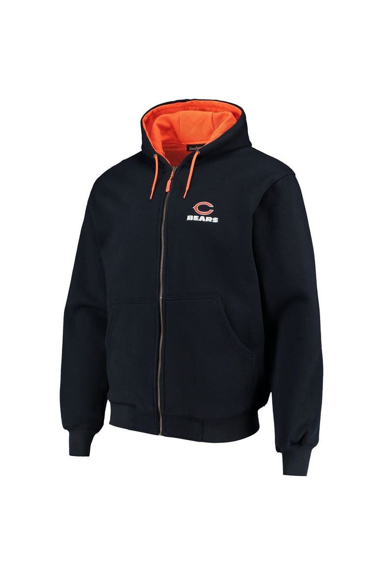 Men's Dunbrooke Navy Chicago Bears Craftsman Thermal-Lined Full-Zip Hoodie, Alternate, color, Navy