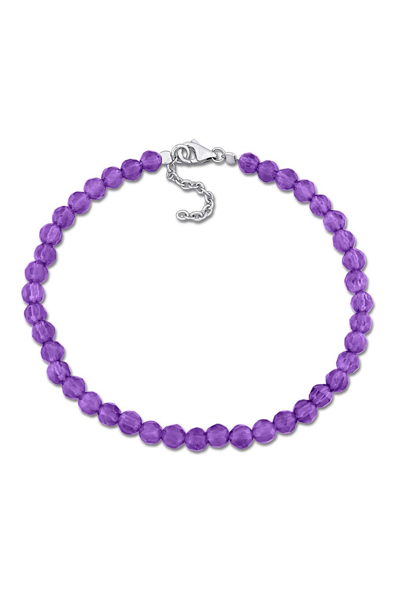 Faceted Beaded Bracelet, Main, color, PURPLE