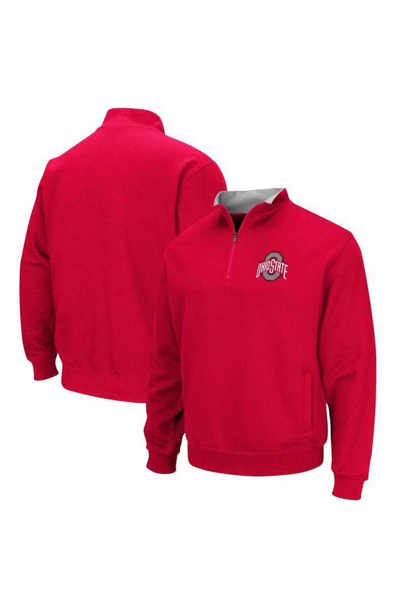 COLOSSEUM Men's Colosseum Scarlet Ohio State Buckeyes Tortugas Team Logo Quarter-Zip Jacket, Main, color, Scarlet