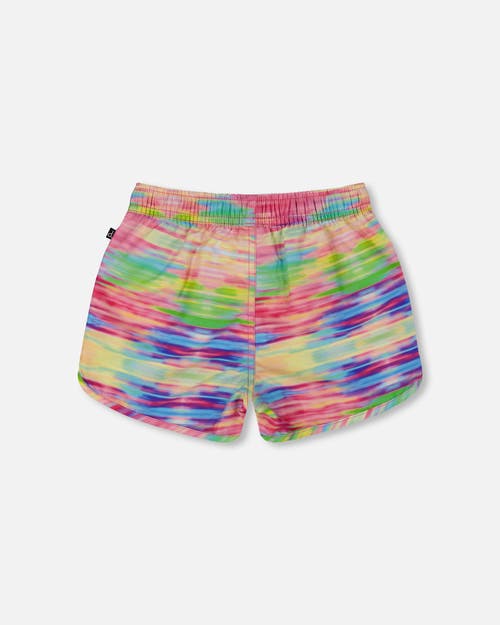 DEUX PAR DEUX DEUX PAR DEUX LITTLE GIRL'S PRINTED SWIM SHORTS MULTICOLORED