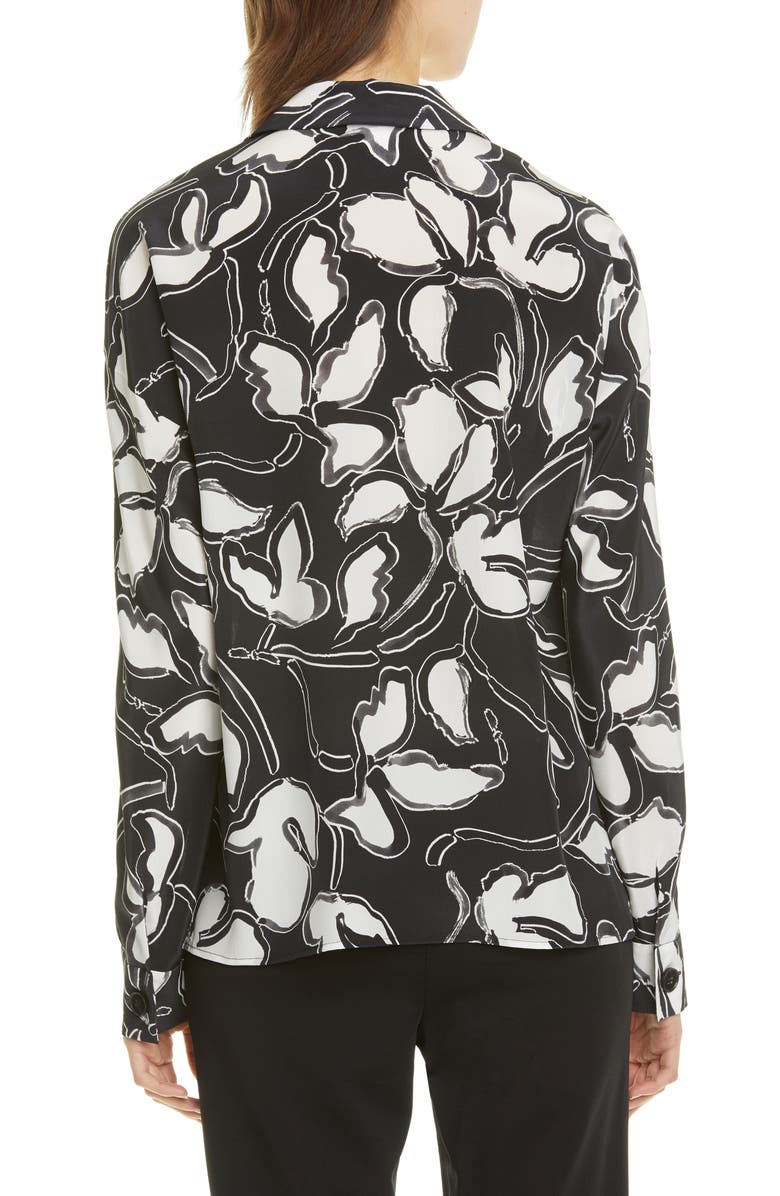 Lafayette 148 New York Mariabella Floral Silk Blouse, Alternate, color,