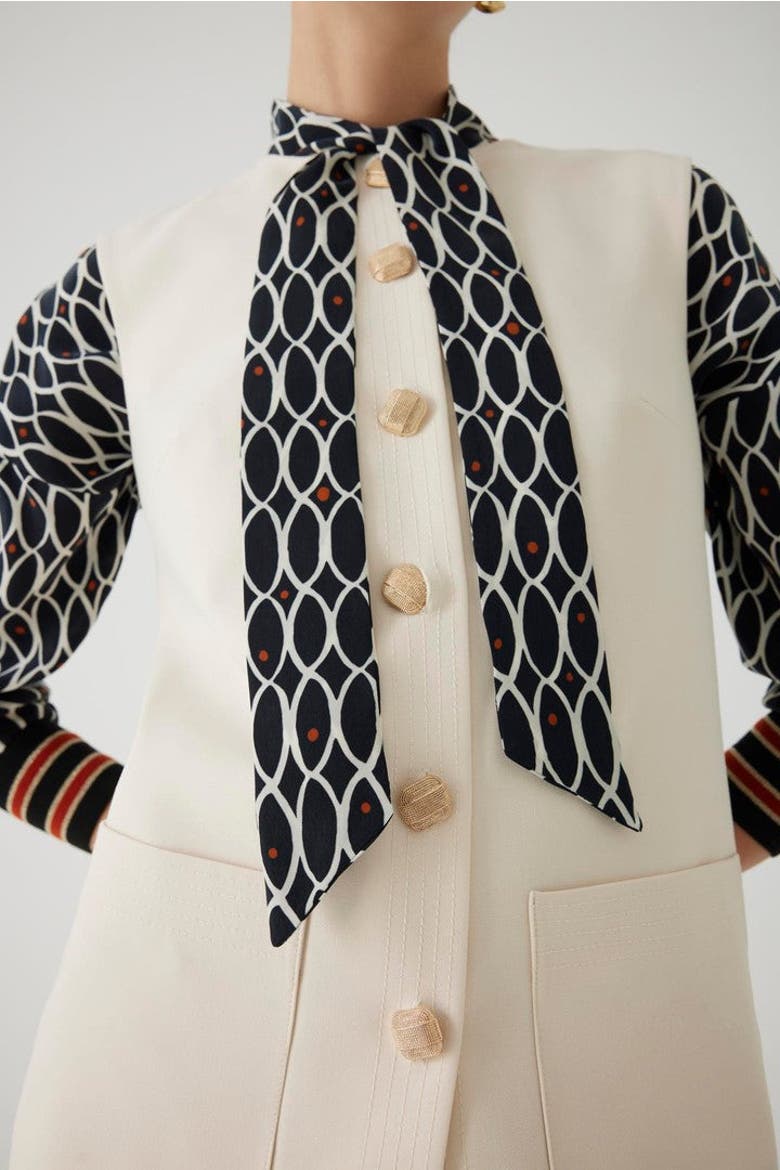 Anisa Buttoned Vest, Alternate, color, Ecru