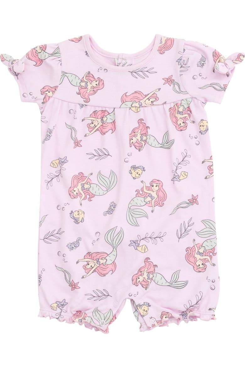 The Little Mermaid Princess Ariel 2-Pack One Piece Bubble Rompers, Alternate, color, Mint Pink Ariel