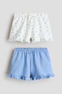 H&M 2-pack Frill-trimmed Sweatshorts