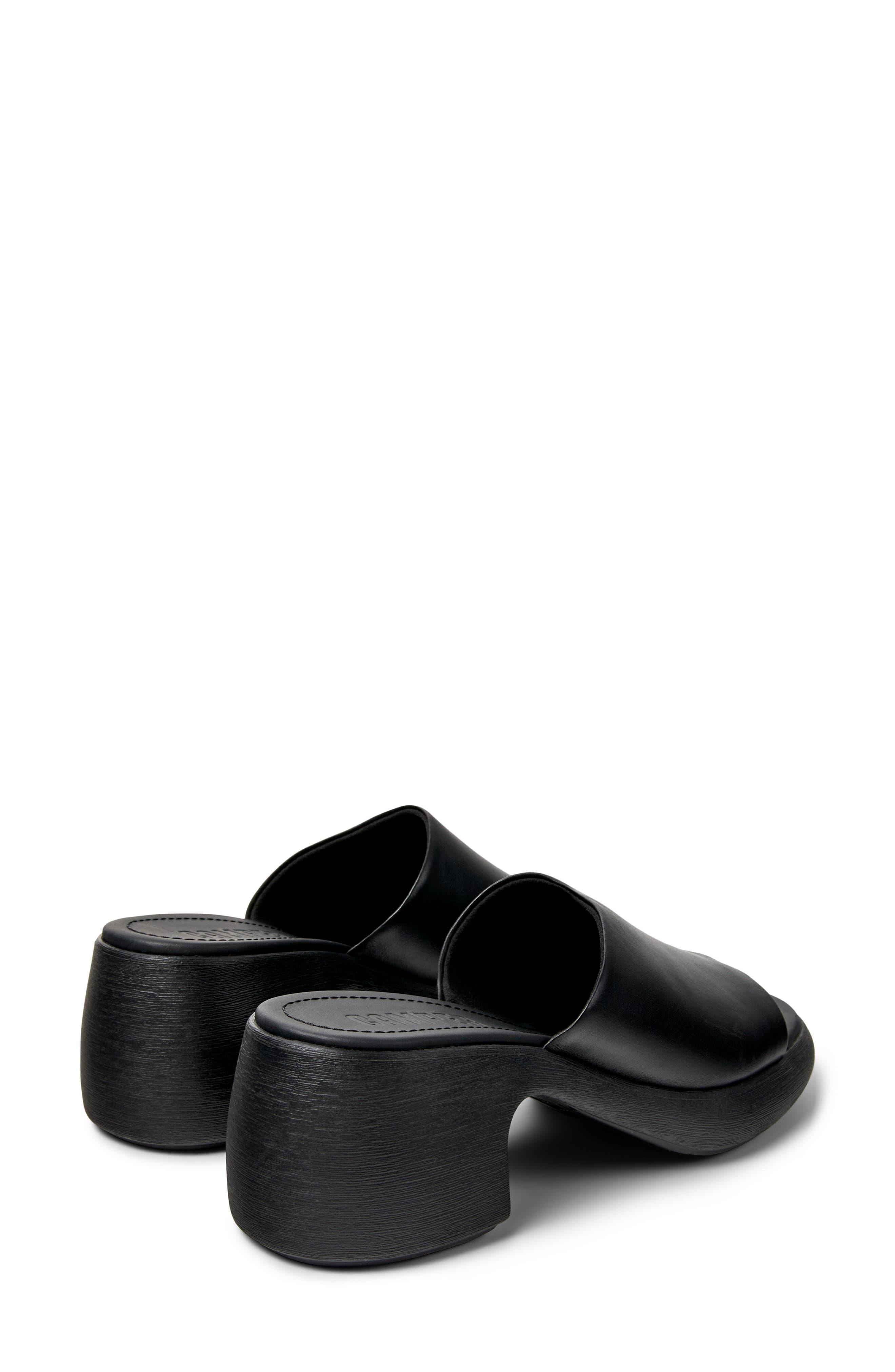 Camper Thelma Platform Slide Sandal, Alternate, color, Black