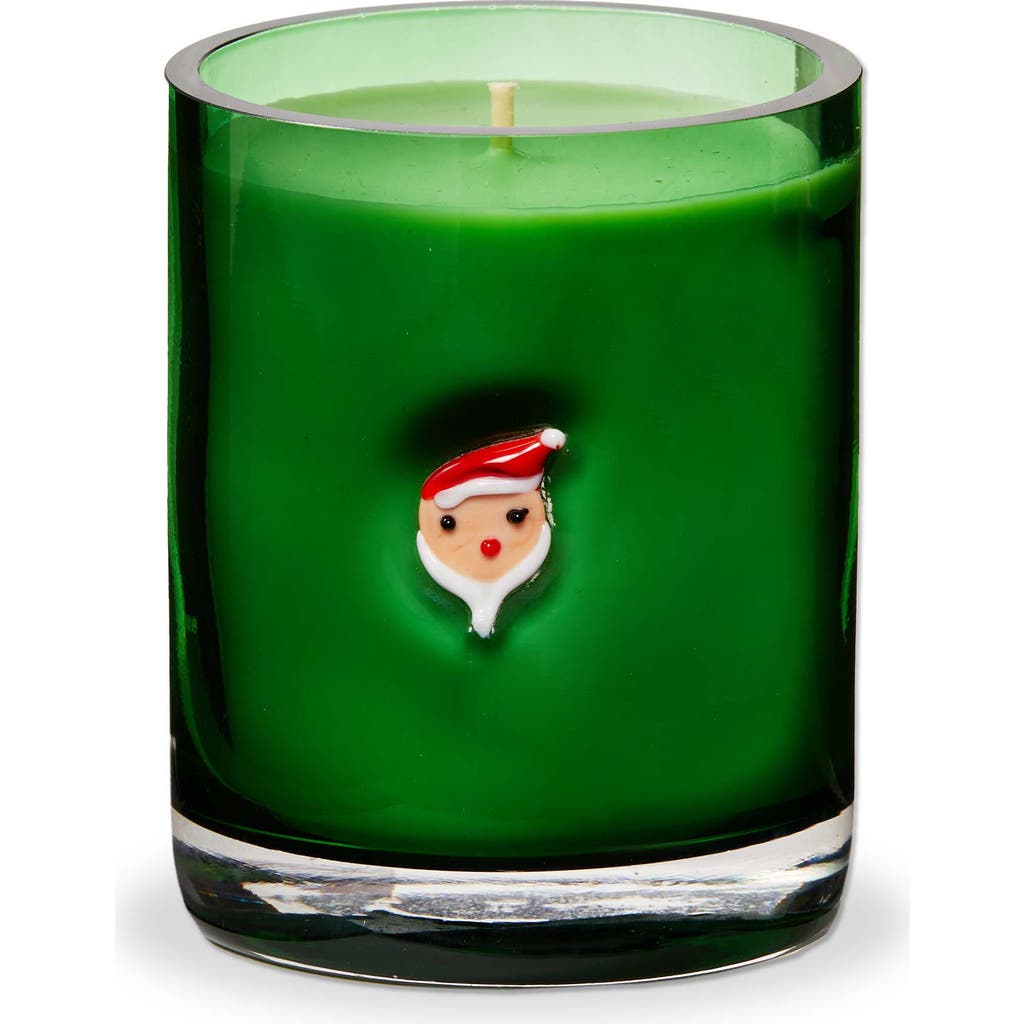 Tag Santa Scented Candle Jar Perfect Holiday Decor 32 Hour Burn In Green