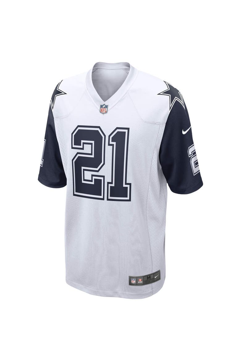 Men's Nike Ezekiel Elliott White Dallas Cowboys Alternate Game Jersey, Alternate, color, White