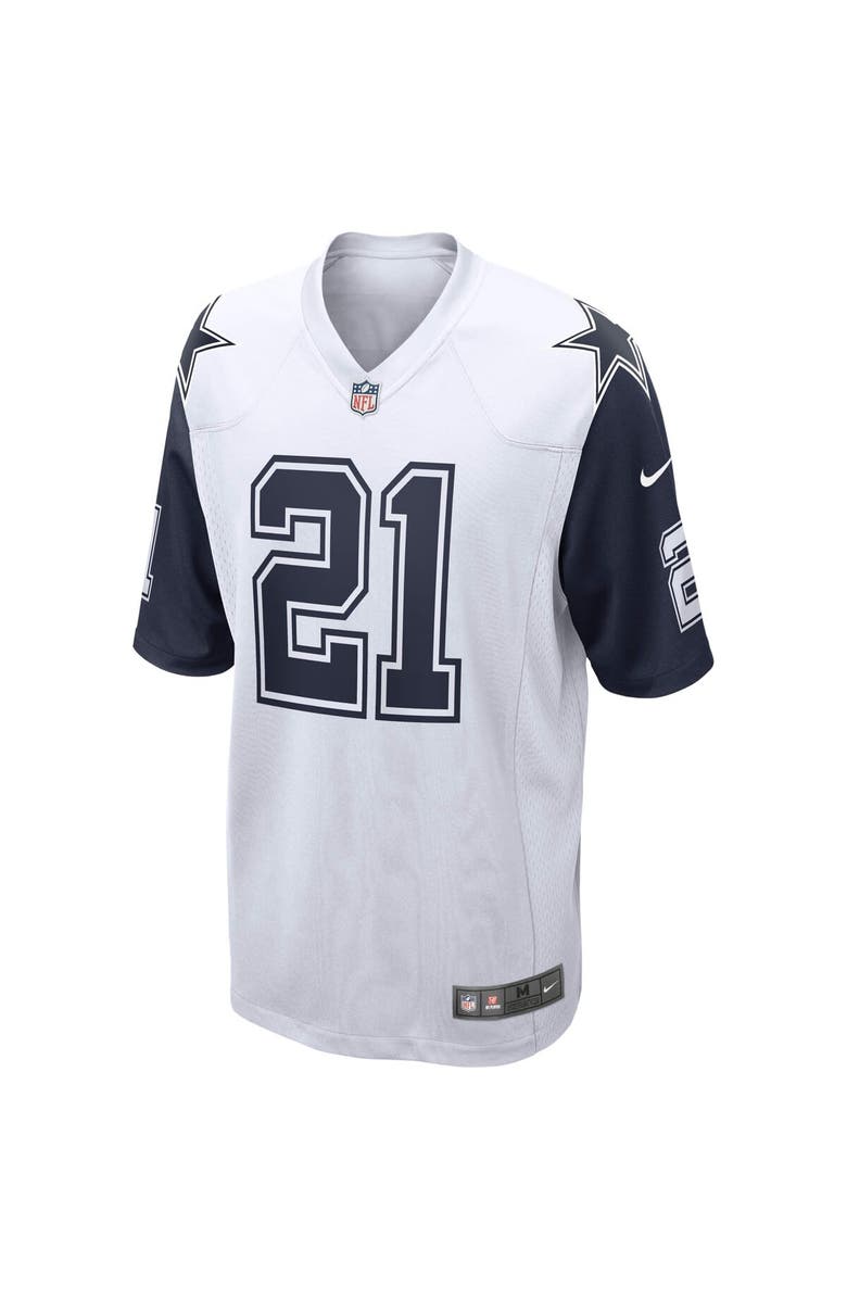 Nike Men's Nike Ezekiel Elliott White Dallas Cowboys Alternate Game Jersey, Alternate, color, 