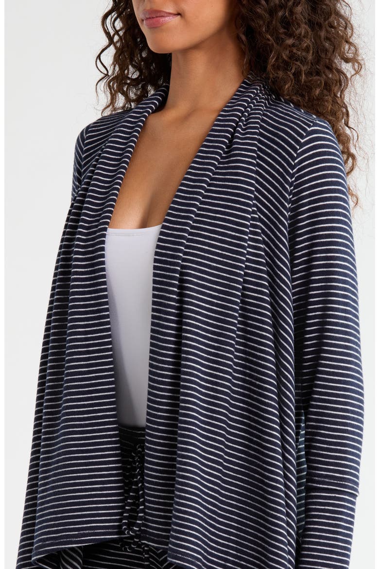 Mae Striped Cardigan, Alternate, color, NAVY/WHITE