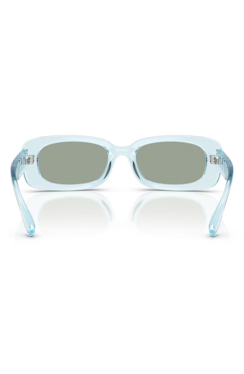 Dolce&Gabbana Kids' 46mm Rectangular Sunglasses, Alternate, color, Azure / Blue Mirror White