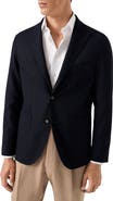 Eton Lana Tailored Fit Navy Tech Soft Wool Blazer