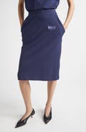 JULIE KEGELS Johanna J.K. Finance Label Jersey Pencil Skirt