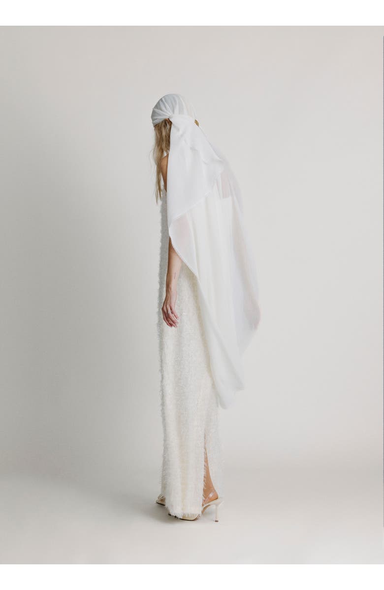 Alas Juliet Cap Veil, Alternate, color, White