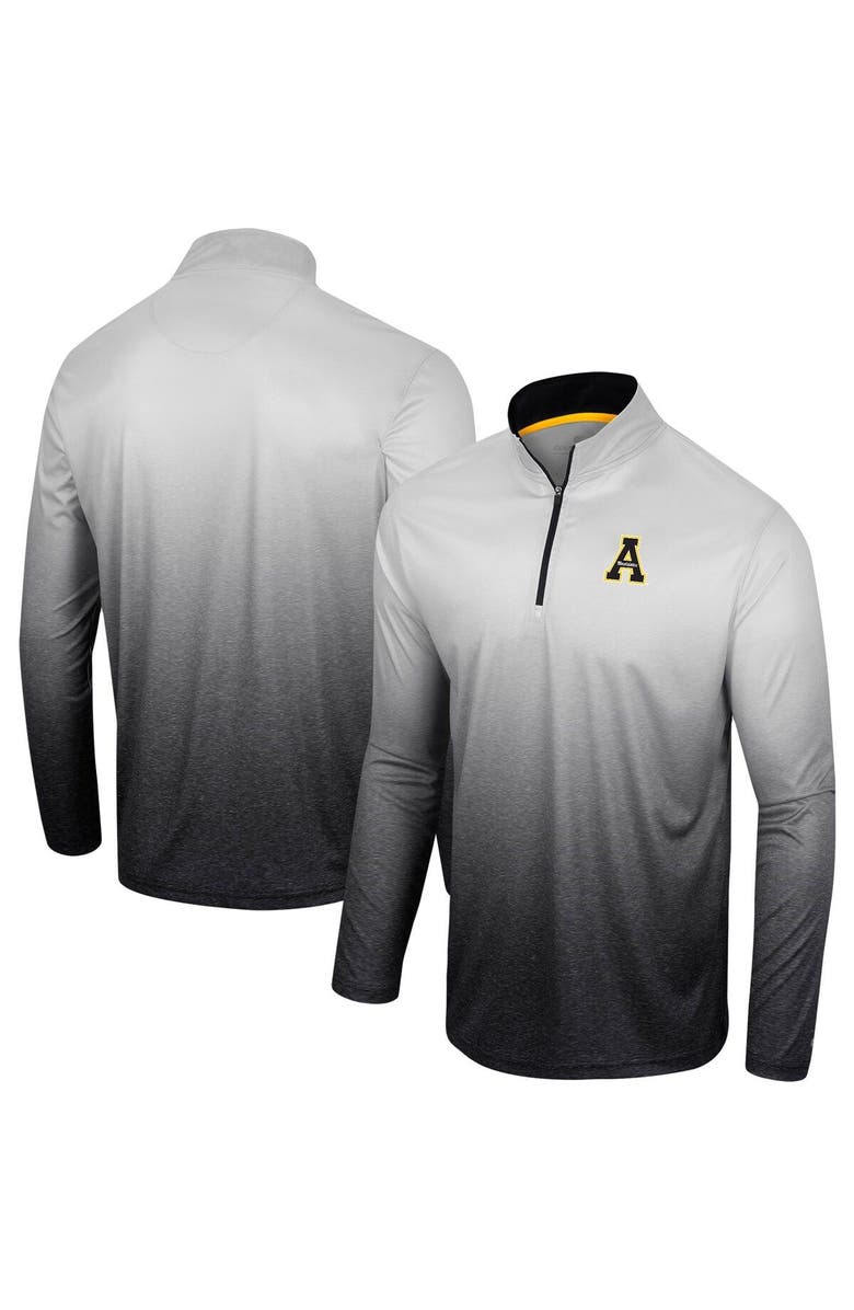 COLOSSEUM Men's Colosseum White/Black Appalachian State Mountaineers Laws of Physics Quarter-Zip Windshirt, Main, color, 