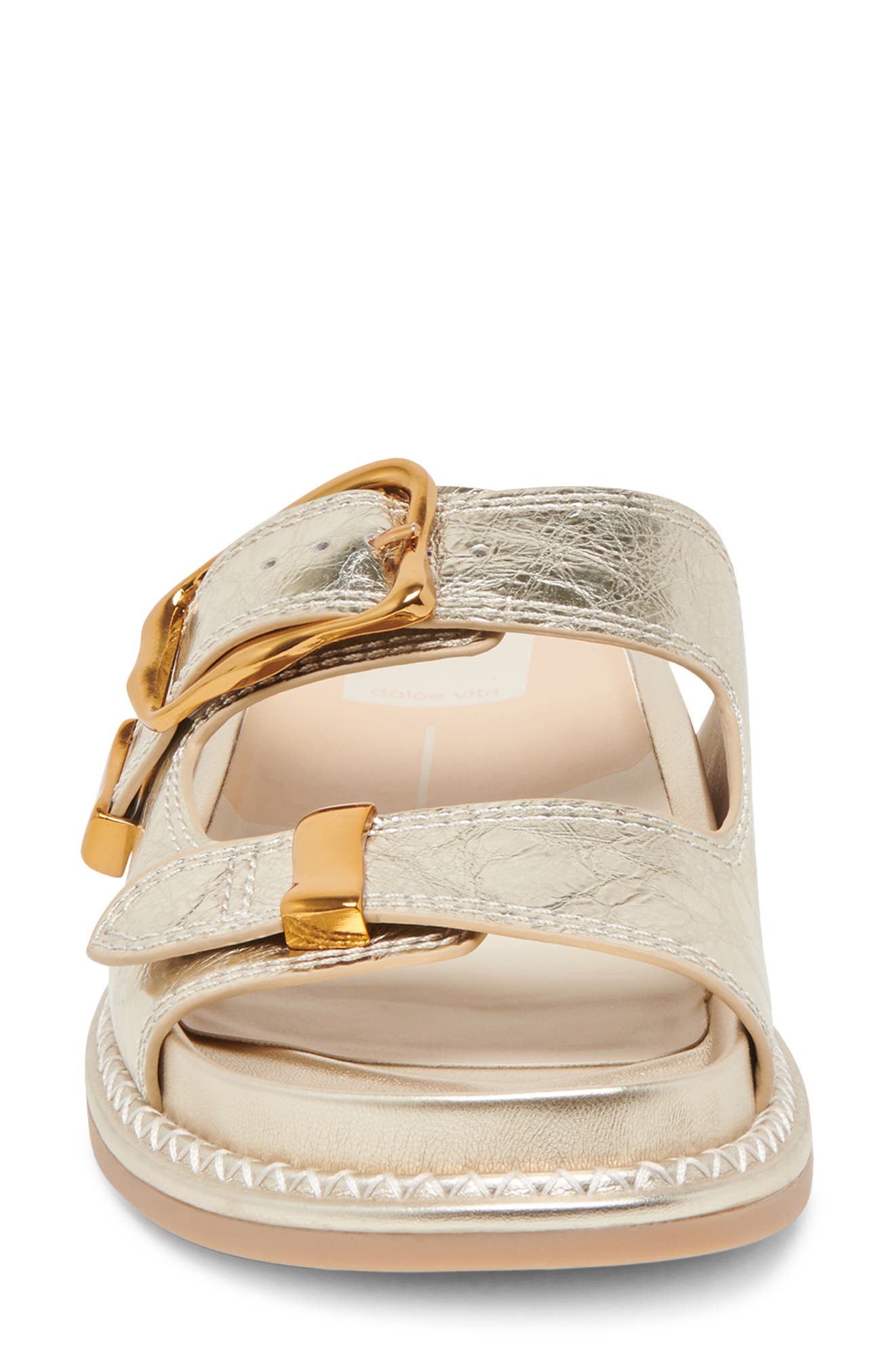 Sevana Two Strap Sandal, Alternate, color, LIGHT GOLD DISTRESSE