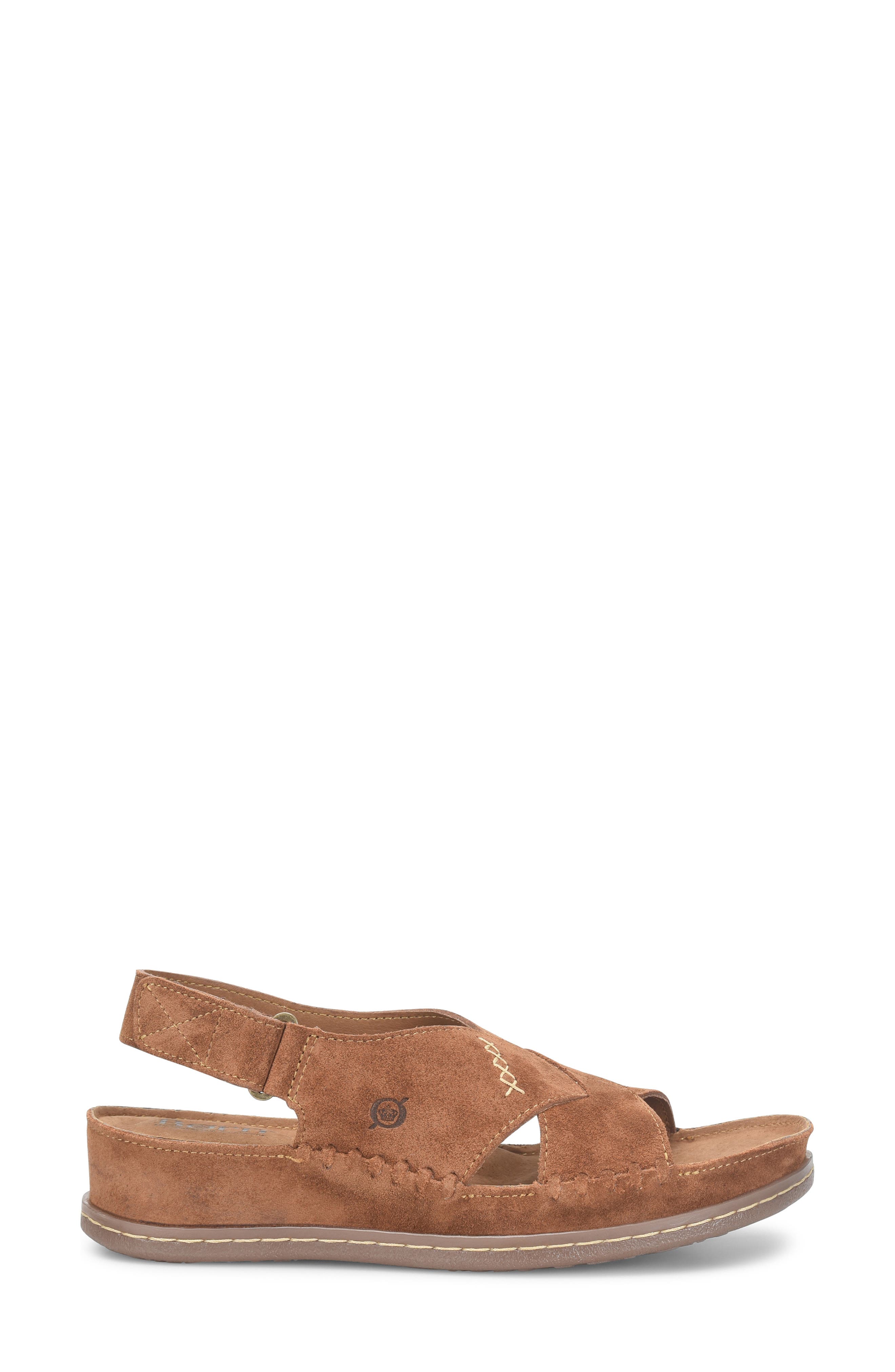 Ebba Slingback Platform Wedge Sandal, Alternate, color, BROWN SUEDE