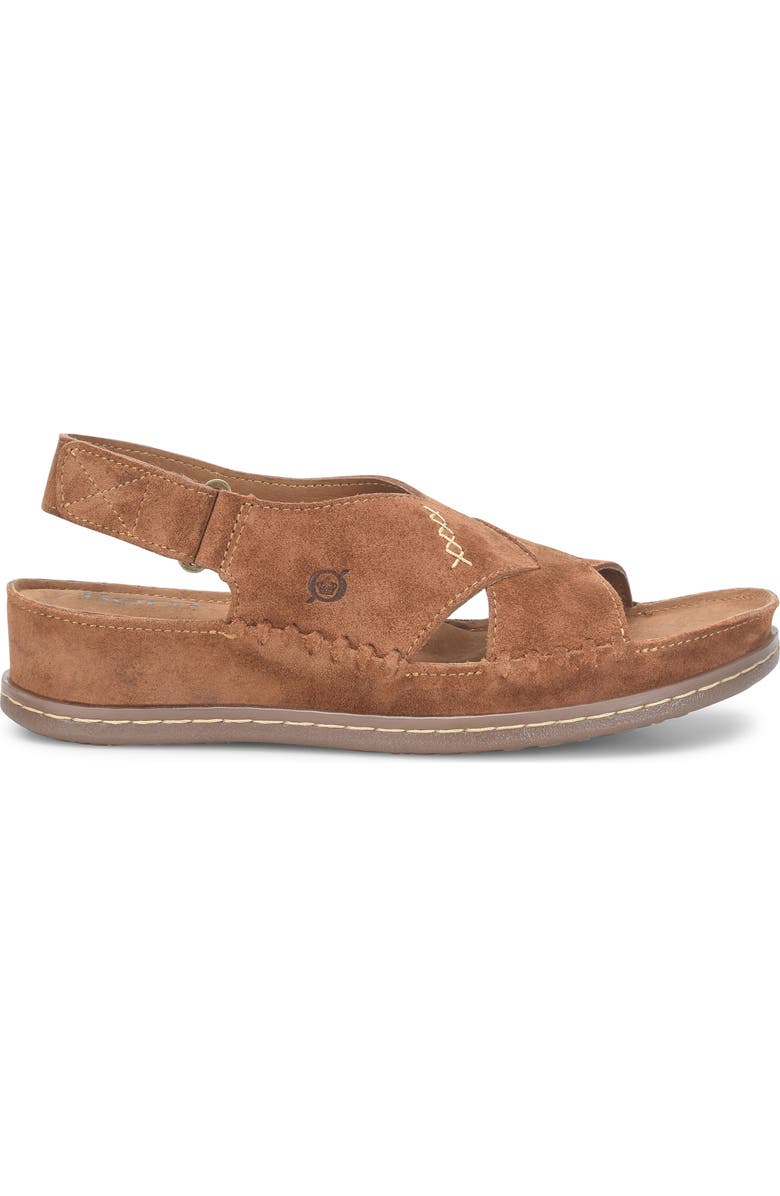 Børn Ebba Slingback Platform Wedge Sandal, Alternate, color, Brown Suede