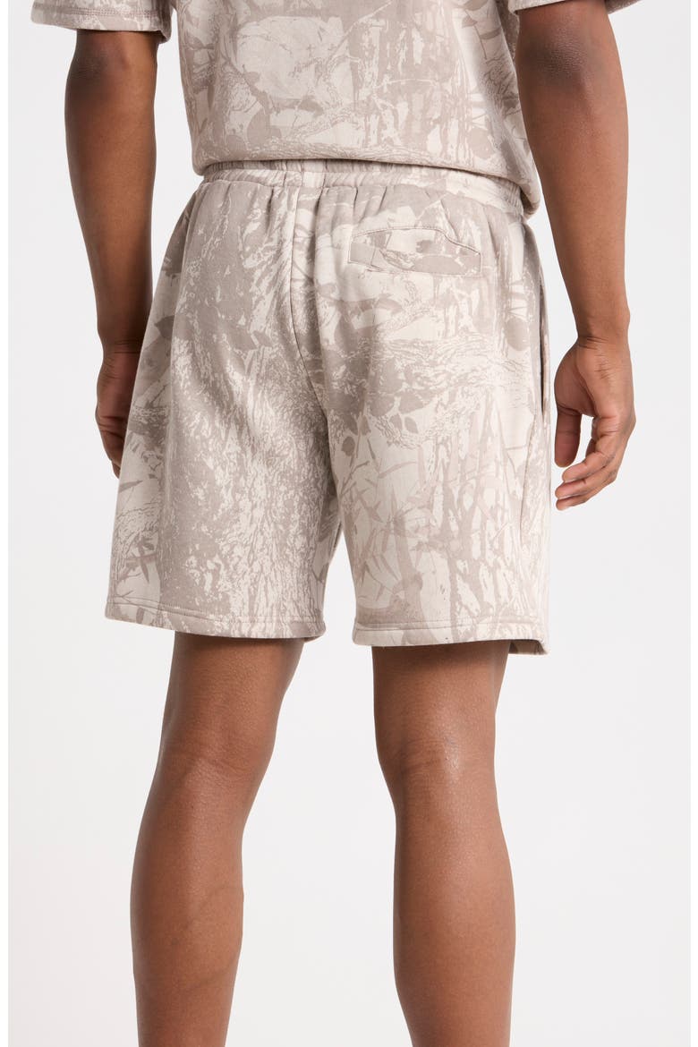 Tonal Leaves Drawstring Shorts, Alternate, color, TONAL LEAVES