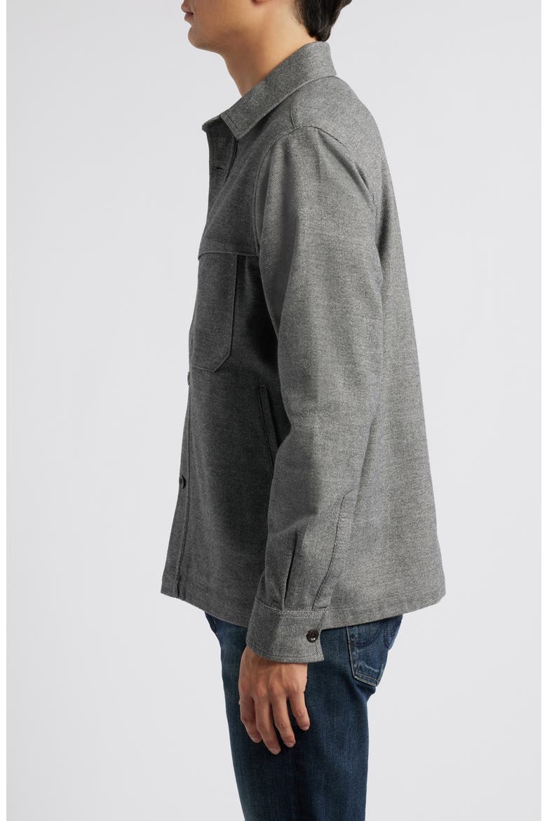 Elias Twill Shirt Jacket, Alternate, color, HEATHER CHARCOAL