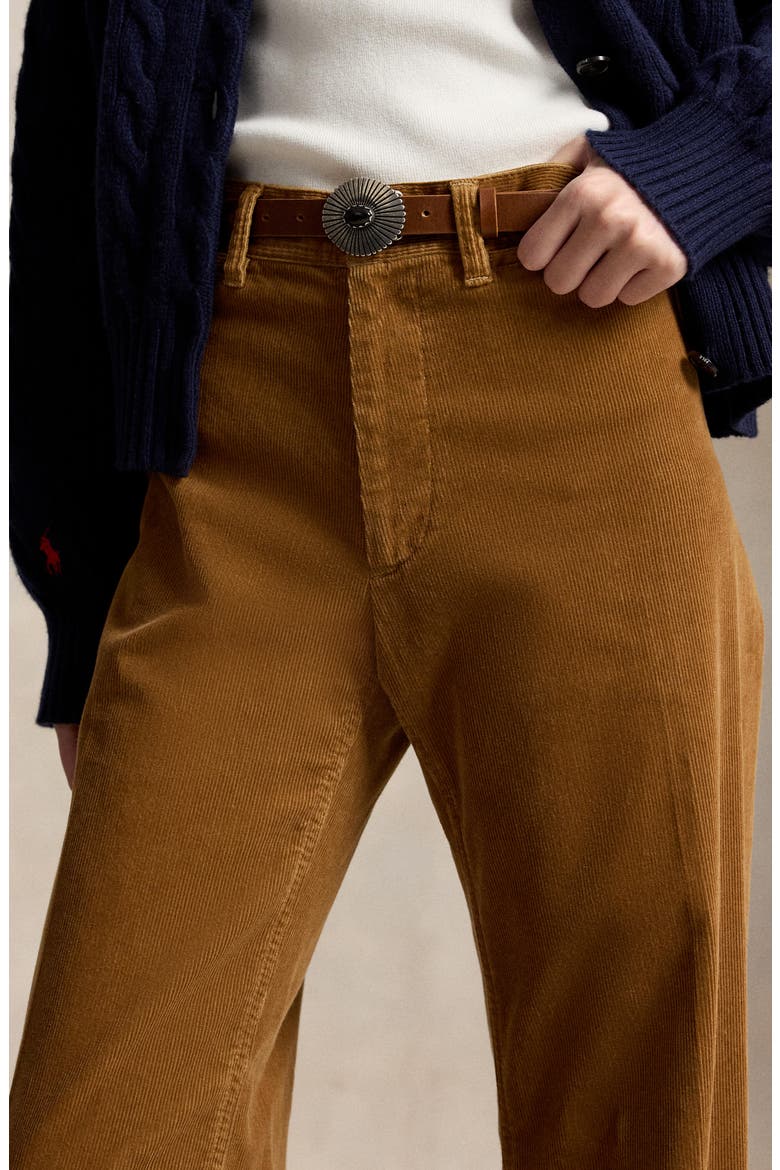 Stretch Cotton Corduroy Wide Leg Pants, Alternate, color, CLAY TAN