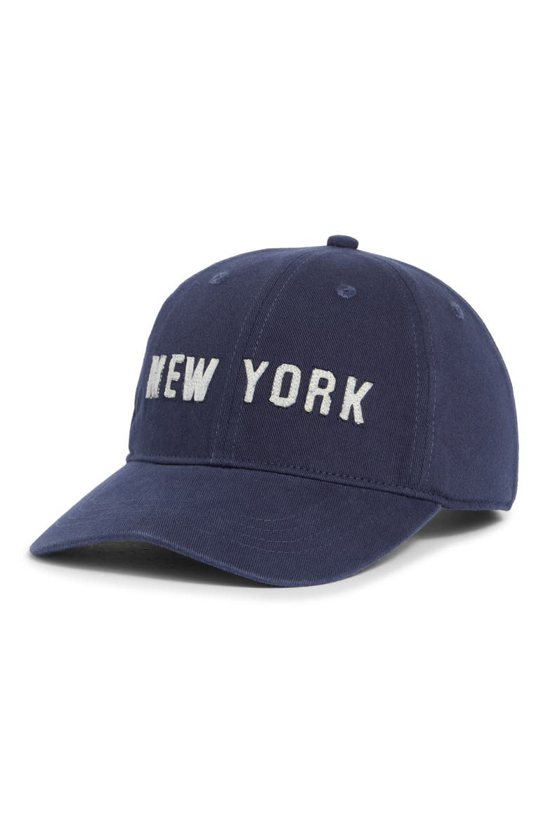Embroidered Twill Baseball Cap, Main, color, NEW YORK