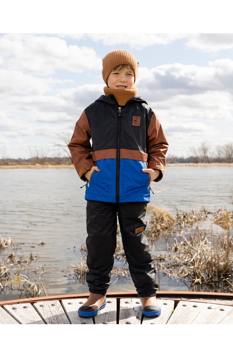 Deux par Deux 3-in-1 Two-Piece Mid-Season Outerwear Set, Alternate, color, Black And Brown