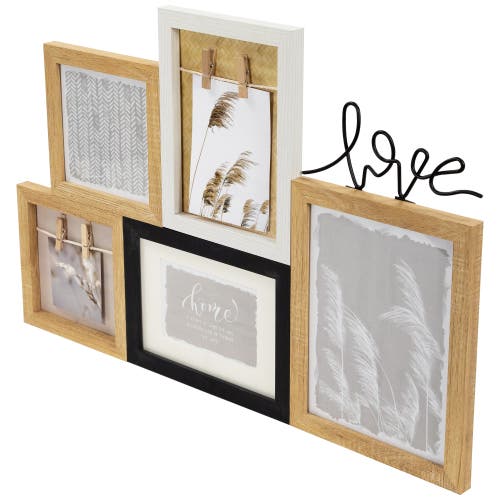 NORTHLIGHT NORTHLIGHT WOODEN "LOVE" WALL COLLAGE PHOTO FRAME