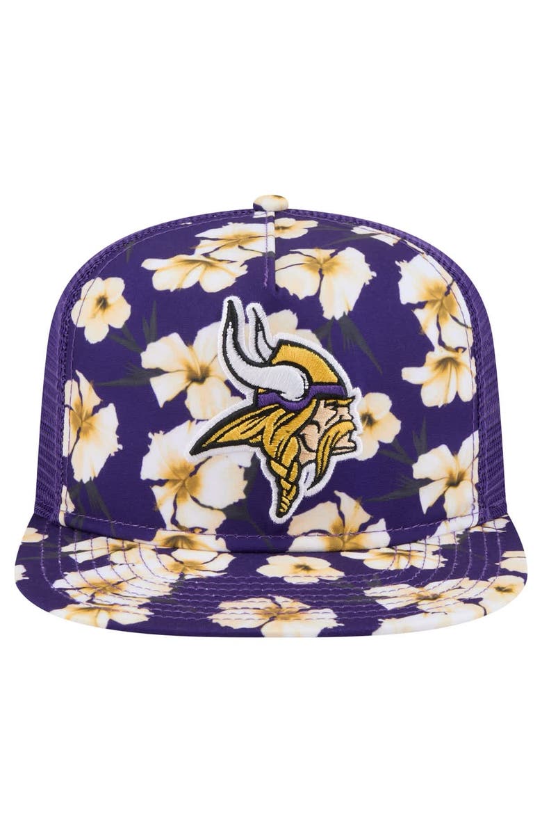 New Era Men's New Era Purple Minnesota Vikings Adventure Pattern Golfer Snapback Hat, Alternate, color, 
