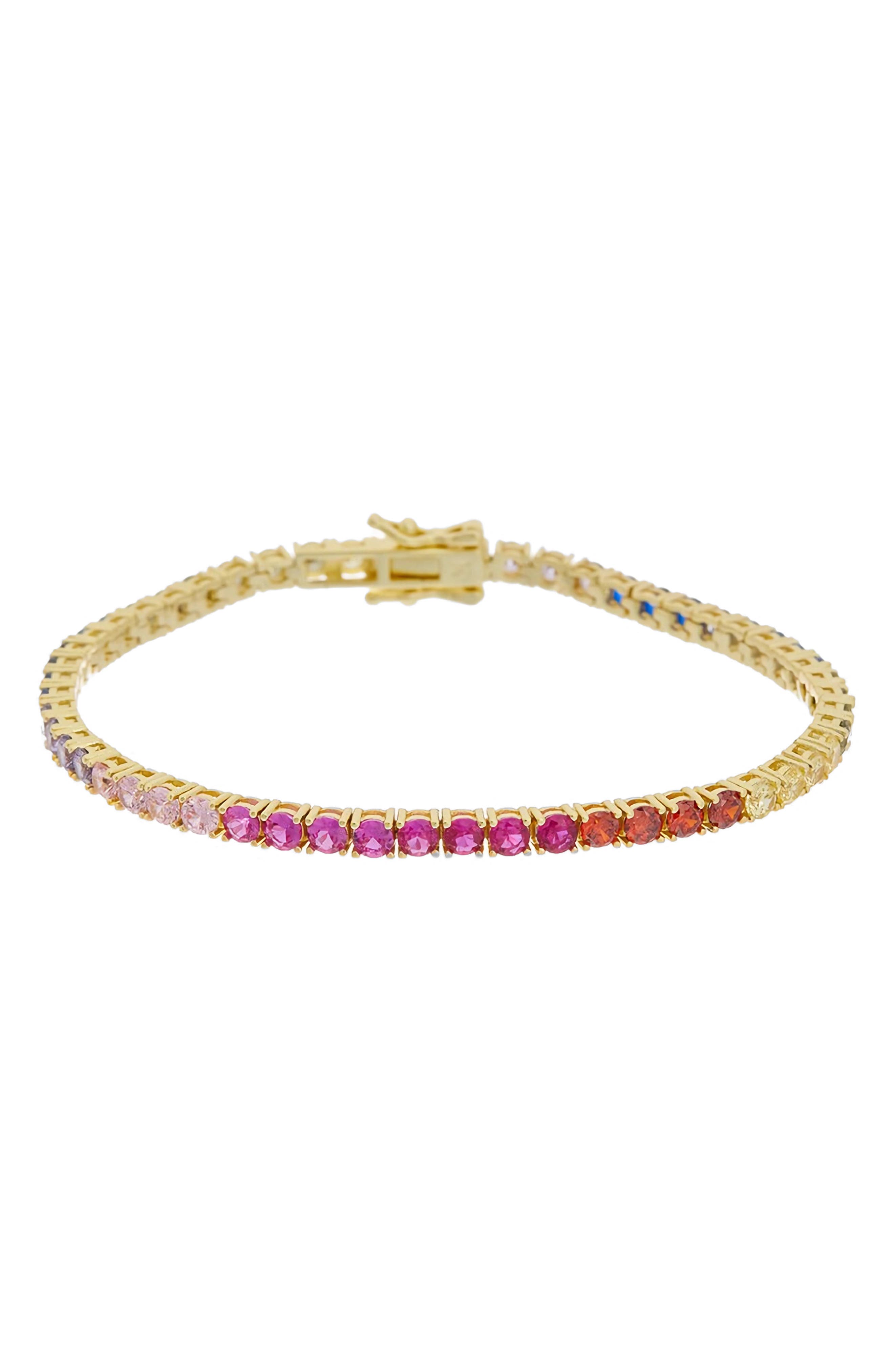 Juvell Rainbow Cubic Zirconia Tennis Bracelet