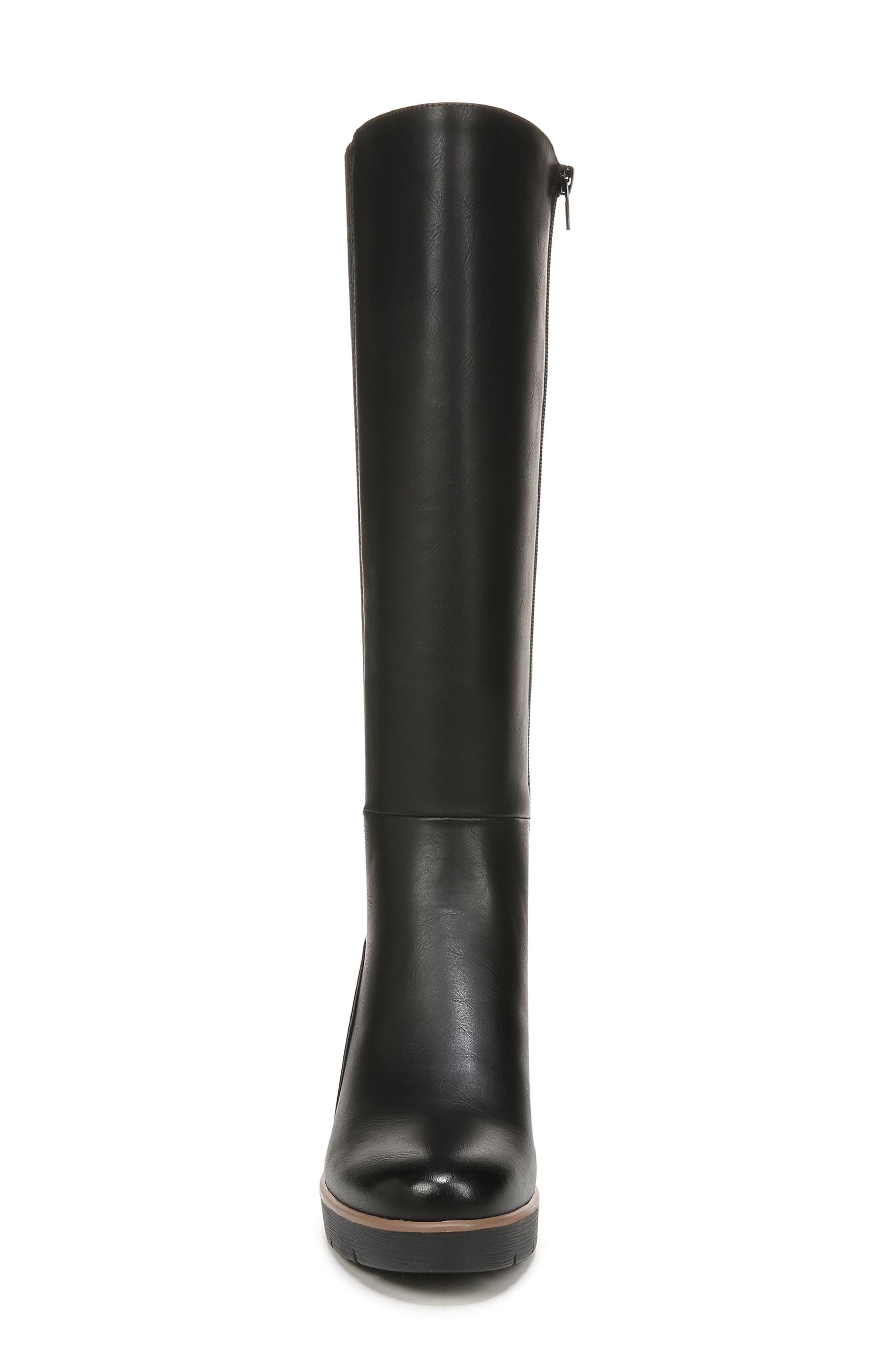 SOUL NATURALIZER Adrian Knee High Wedge Boot, Alternate, color, Black Synthetic