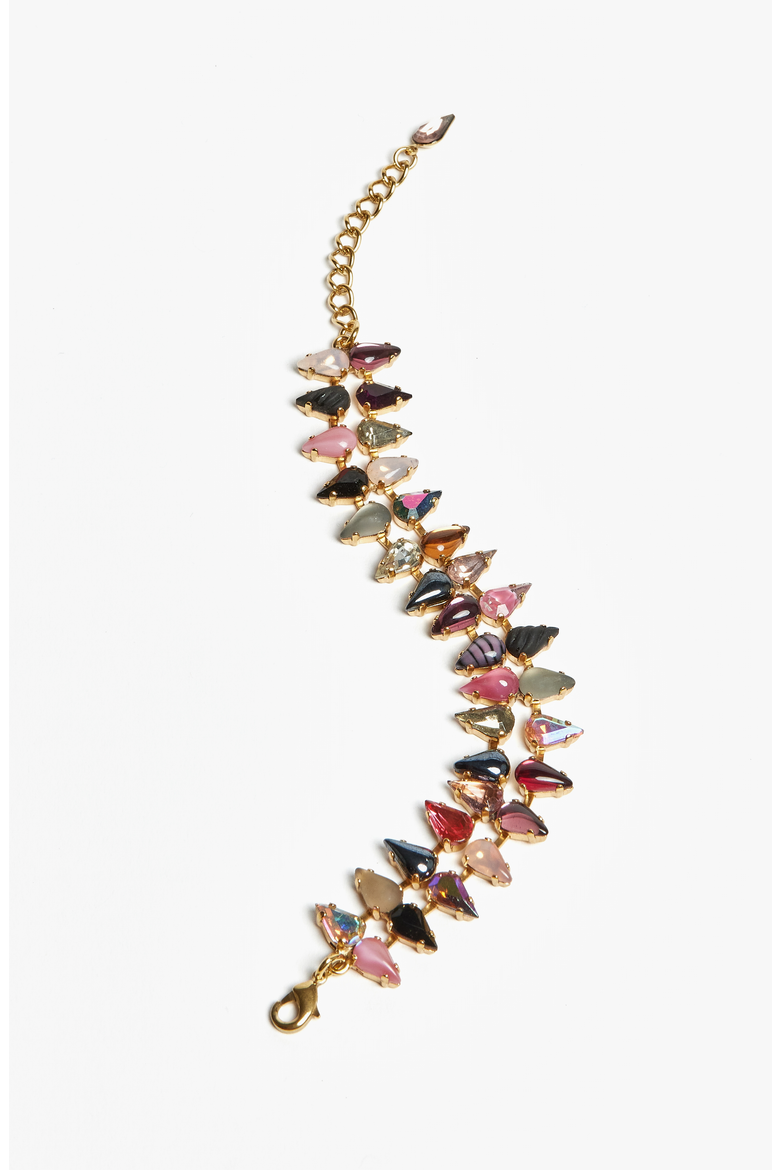 Punk Rocks Double Mini Fang Bracelet, Main, color, Gold