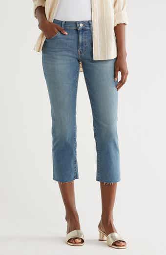 Lucky Brand Mid Rise Sweet Crop Raw Hem Jeans