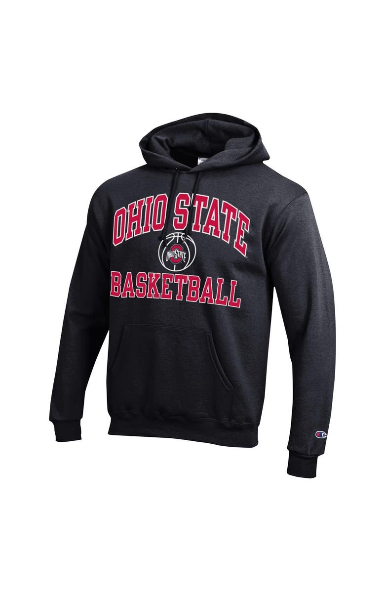 Champion Men's Champion Black Ohio State Buckeyes Basketball Icon Powerblend Pullover Hoodie, Alternate, color, Black