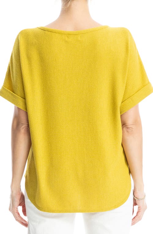Max Studio Short Sleeve Ribbed T-shirt In Palm