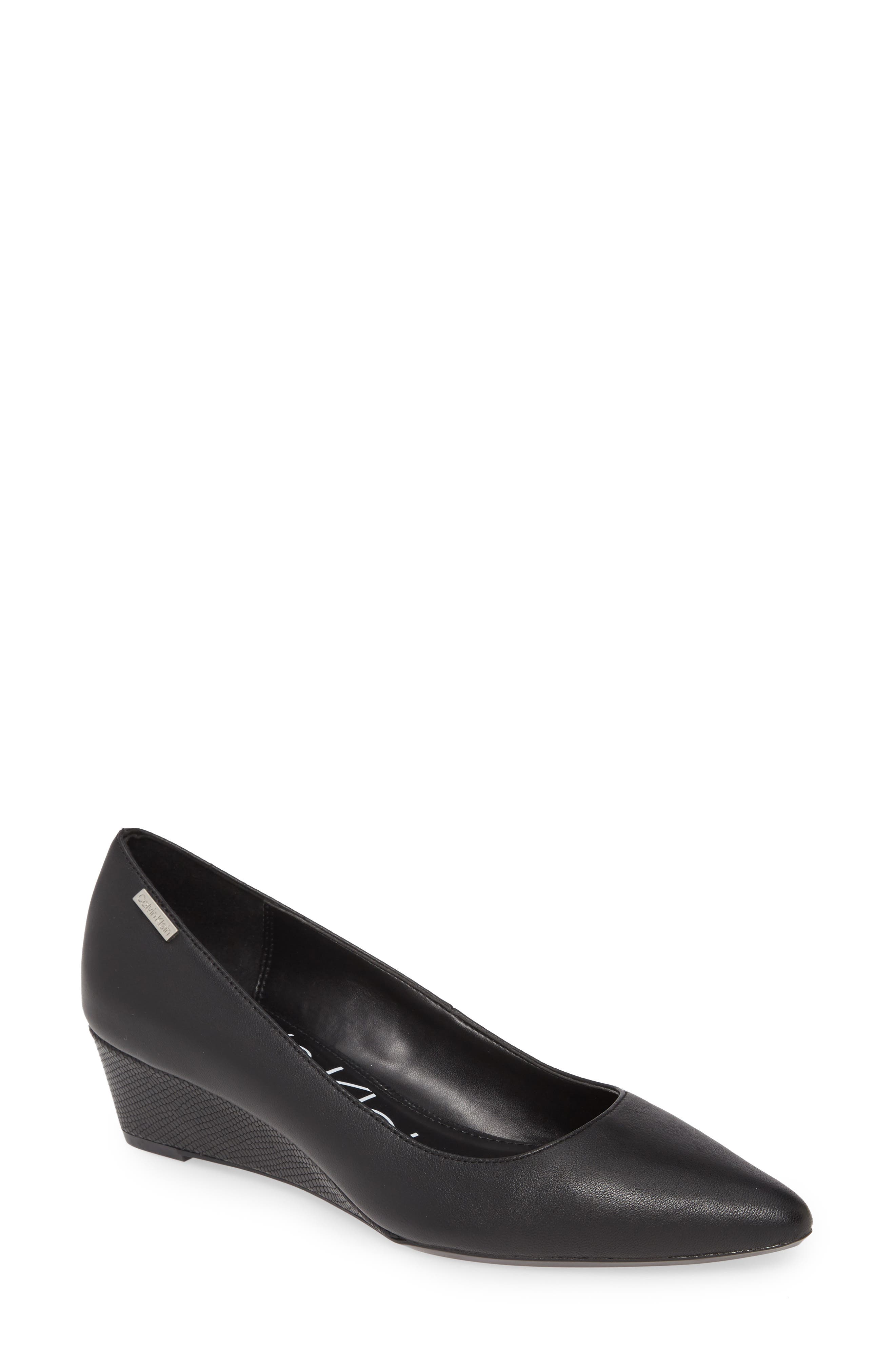 Calvin Klein 'Germina' Pointy Toe Wedge, Main, color, 
