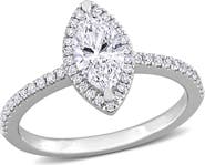 Julianna B. 1-1/2 CTW Lab-Grown Diamond Marquise Halo Ring 14k